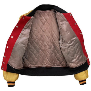 Chaquetas Varsity de Alta Calidad con Mangas de Cuero para Hombre, Diseño OEM Personalizado, Mezcla de Lana, Estilo Letterman - Product Image 4