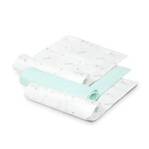 Envoltorios de Bambú 55x70 MOD Bear Pack 3 Verde Menta Textiles y Ropa de Cama para Niños - Product Image 1