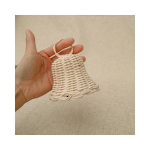 Caja de regalo de Navidad con campana de ratán rentable, adorno de campana de ratán de mimbre hecho a mano para decoración de árbol de fiesta rústica en casa - Product Image 3