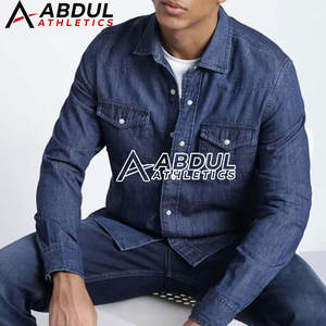 โรงงานผลิตเสื้อเชิ้ตยีนส์แขนยาวผู้ชายแบบใหม่ รับผลิตตามสั่ง ขายส่งเสื้อเชิ้ตยีนส์ผู้ชาย - Product Image 5