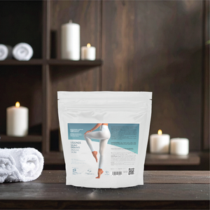 Gel Drenante para Piernas Largas de Marca Privada 75ml |   Gel Corporal Desintoxicante Salino OEM ODM con Extractos de Piña, Hiedra y Algas Marinas - Product Image 1