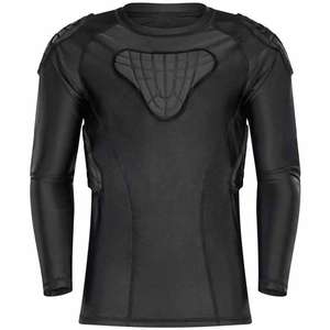 2026 Black <b>Mens</b> Training <b>padded</b> <b>shirt</b> Compression Protective Wear Wholesale - Product Image 6