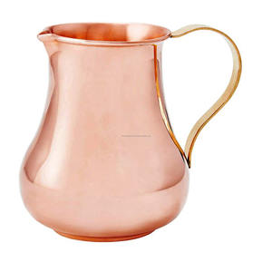 Produits de haute qualité martelé fini avec poignée en laiton prix de gros pichet à eau en cuivre prix personnalisé et emballage - Product Image 6