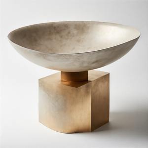 ชามเสิร์ฟอลูมิเนียมหรูหราทำมือทรงกลมแบบกำหนดเองสำหรับใช้ในบ้าน โรงแรม งานแต่งงาน และตกแต่งบ้าน รุ่น Queen's Table Regal - Product Image 3