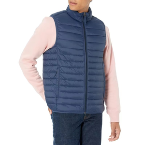 Gilet matelassé sans manches pour homme, couleur personnalisée, respirant, chaud pour l'hiver, avec col montant, vente chaude, nouveau gilet matelassé décontracté - Product Image 1