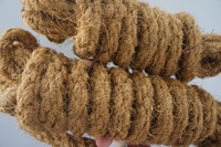 Poteau en corde de coco au design classique pour usage au sol, support naturel pour plantes et mousse coco