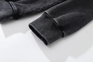 Men's Oversized Acid Wash Pullover <b>Sweatshirt</b> <b>Vintage</b> Streetwear Doberman-Inspired Embroidered Graphic 100% Cotton Winter Custom - Product Image 4