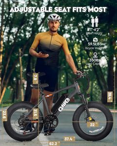 Bici elettrica da corsa con pneumatici grassi per adulti-28mph Mountain Ebike con motore Brushless di picco 1200W, batteria rimovibile 499Wh - Product Image 6