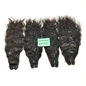 100% Cutícula cruda alineada color negro virgen puro paquetes naturales extensiones de cabello humano ondulado largo Templo Vietnamita - Product Image 6