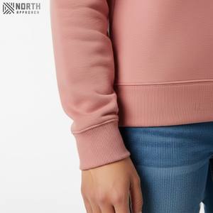 Sudadera informal de cuello redondo de Color sólido de Invierno para mujer personalizada, sudaderas con estampado de algodón 100% transpirable al por mayor - Product Image 3
