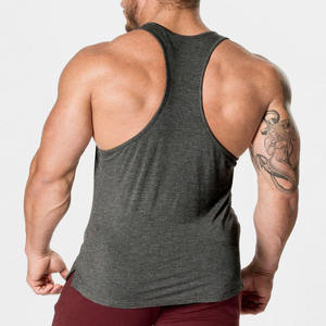 Venta al por mayor de alta calidad 100% algodón de los hombres gimnasio camisetas sin mangas Casual Fitness culturismo chaleco transpirable de alta calidad camisetas sin mangas - Product Image 3
