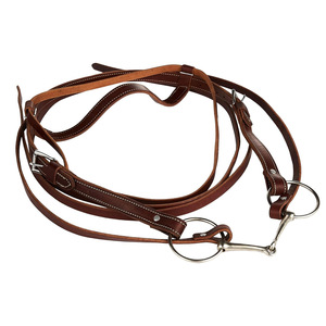 Silla de montar inglesa de cuero duradero, brida árabe para caballo, cabezada impermeable, riendas, halter para equitación - Product Image 1