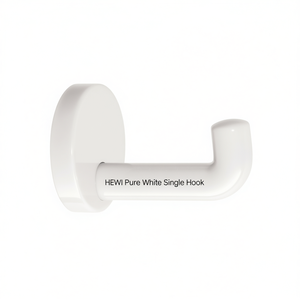 HEWI Pure White Single <b>Hook</b> 477.90.030 100 mm Single Projection 70 mm Diameter Polyamide 99 <b>Wall</b> <b>Hook</b> & Coat <b>Rack</b> - Product Image 3