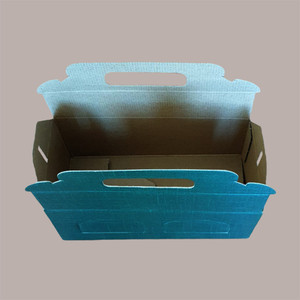 Caja de cartón de seda verde, 10 Uds., 210x100H90mm, materiales reciclados, mango de ventaja UV personalizable para 2 tarros, salsas, cremas - Product Image 6