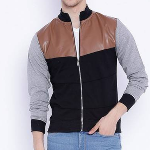 Concevez votre propre style Veste en cuir pour homme avec col montant - Design personnalisable Prix de gros bon marché - Product Image 5