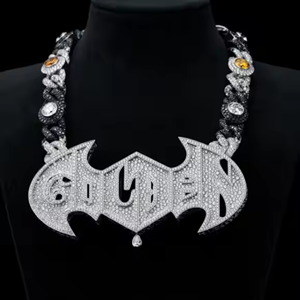 Pendentif personnalisé en argent sterling 925 glacé Charm en diamant Moissanite de haute qualité Style Hip Hop - Product Image 1