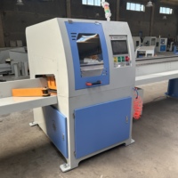 Sierra Madera CNC Automatica PLC OMRON Corte Transversal de Alta Resistencia Equipo para Palet de Madera