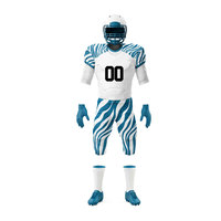 Conjuntos de Uniformes de Fútbol Americano de Manga Corta, Transpirables, de Secado Rápido, 100% Poliéster, con Bordado 3D, de Última Tendencia