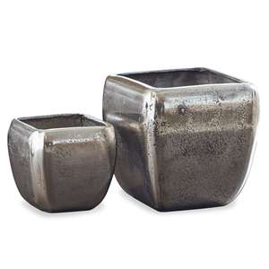 Vase à fleurs en métal nickel fait à la main, tendance personnalisée, vase en métal personnalisé pour les occasions exportateur en gros - Product Image 1