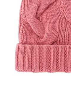 Bonnet d'hiver personnalisé en tricot rose, tricot torsadé, bord côtelé, chaud, doux, mélange de laine acrylique, unisexe, bonnet décontracté, vente en gros - Product Image 6