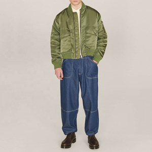 Venta al por mayor de cortavientos de invierno personalizado al por mayor de los hombres de talla grande chaquetas de hombre de satén de nylon liso chaquetas de bombardero de los hombres - Product Image 5