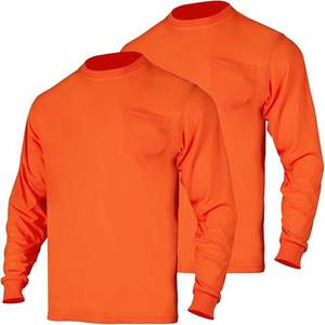 เสื้อยืดแขนยาวสำหรับทำงานผู้ชาย พิมพ์โลโก้ได้ ผลิตจากผ้าผสมคอตตอนและโพลีเอสเตอร์ เหมาะสำหรับงานก่อสร้างและโรงงาน - Product Image 6