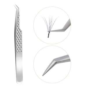 Pince à cils antistatique colorée avec logo personnalisé, pince à sourcils à pointe en fibre pour une préhension parfaite, idéale pour les extensions de cils - Product Image 1