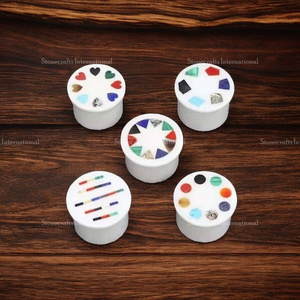 Stonescrafts directement de l'Inde Boîte à bijoux en marbre MOP fabriquée à la main Meilleure qualité avec conception personnalisée - Product Image 1