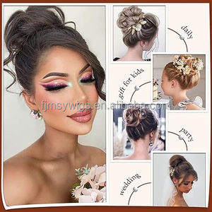 Chignon synthétique en fibre haute température de qualité supérieure, bouclé et désordonné, avec pince à griffes, couleur personnalisable pour femme - Product Image 6