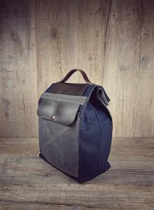 Heavy Duty Leather Canvas 2 Persons <b>Lunch</b> Tote Insulated Reusable Food <b>Bag</b> Buckle Closure for Work Lightweight Portable Eco - Product Image 2