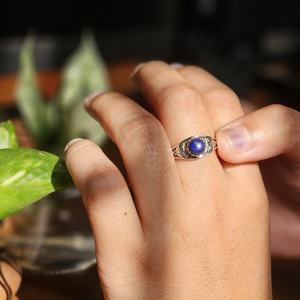 Bague légère en argent sterling 925 Lapis Leaf pour enfants, idéale pour les mariages, les anniversaires et les occasions spéciales - Product Image 3