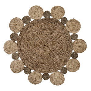 Soft <b>Rug</b> Living Room Bedroom Kitchen Area <b>Rugs</b> Flower Shaped Seagrass <b>Rugs</b> Sustainable Eco Friendly Raffia Carpets - Product Image 6