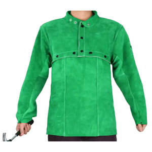 Veste de soudage en cuir de vachette fendu de qualité supérieure Vêtements de protection Veste de soudage résistante au feu - Product Image 4