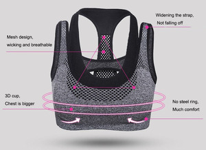 Soutien-gorge de sport réversible à séchage rapide et maintien élevé, non ajustable, respirant, bretelles racerback, motif léopard, pour les activités sportives - Product Image 5