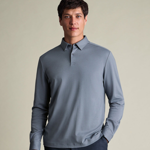 Camiseta de Manga Larga Personalizada en Color Azul Acero, Corte Clásico, 100% Algodón, Transpirable, de Secado Rápido, para Actividades Casuales al Aire Libre, Venta al Por Mayor - Product Image 4