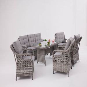 Juego de asientos de Patio de lujo moderno para exteriores de alta calidad, muebles de jardín más populares, fábrica al por mayor, Material de ratán plástico - Product Image 6