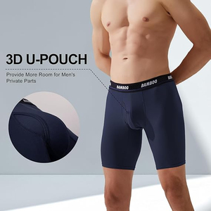 Pantalones cortos de lencería para hombre con logotipo personalizado 7 Calzoncillos bóxer de entrepierna de talla grande Ropa De Hombre Ropa Interior bóxer de bambú DDP Envío - Product Image 2