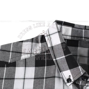 FANTASY WEAR 2026 Chemise Classique à Manches Longues pour Homme Grande Taille, 100% Coton Oxford, à Carreaux et Rayures, avec LOGO Personnalisé, Qualité Supérieure - Product Image 4