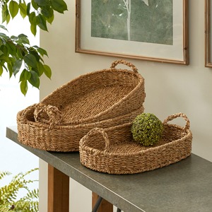 Plateaux à thé en herbe de mer au prix le plus bas, plateau de service en herbe de mer en gros, accessoires de service décoratifs - Product Image 6