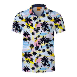 Poliéster de alta calidad para hombres para camisetas de polo Impresión de bordado personalizado Diseños básicos en blanco de gran tamaño Tela de punto al por mayor - Product Image 5