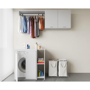 Outdoor <b>Washing</b> <b>Machine</b> Hideaway <b>Cabinet</b> <b>with</b> <b>Doors</b> and Side Shelves - Product Image 2