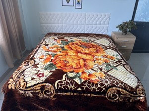 Cheap Flower Knitted Throw Blanket Rashel <b>Bed</b> Customized Designs for Winter Size 200x240 Cm_ 2Ply 8KG - Product Image 3