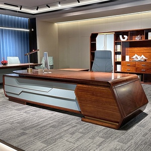 Luxurious High-End Wooden Executive <b>Desk</b> Modern Design Durable Eco-Friendly Ergonomic Boss Home School Living Villa Assemble - Product Image 1