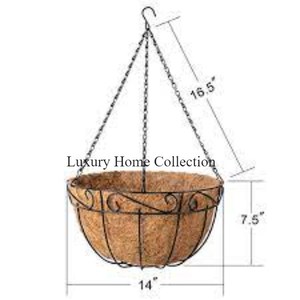 Jardinières suspendues en métal Rangement de fleurs et présentoir Jardinières de stockage Matériau galvanisé Forme ronde Pots d'utilisation pour pépinière de l'Inde - Product Image 5