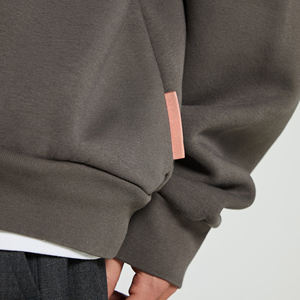 Sudaderas con capucha lisas informales de gran tamaño para hombre, logotipo personalizado, impresión personalizada, estilo Hip Hop, ropa de calle, hombro caído, OEM - Product Image 4