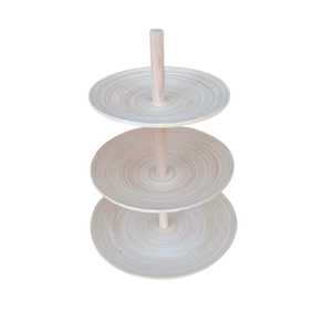 Le plus récent plateau de fruits à 3 niveaux en bambou filé écologique plateaux de service de table pour la décoration alimentaire directement du Vietnam - Product Image 2