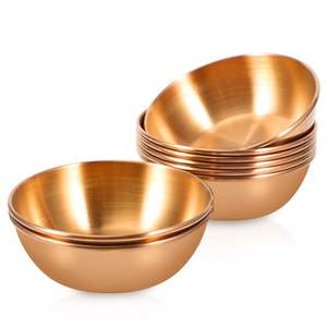 Bol en métal pur indien fait main pour la maison et la restauration, motif rond en acier et métal, prix raisonnable pour la soupe - Product Image 1