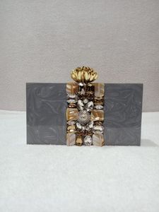 Pochette en résine la plus populaire pour les sacs à main des filles mariage fête nuptiale embrayages luxe dîner clair acrylique sac à main femmes sac de soirée - Product Image 6