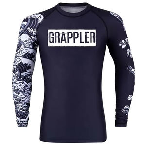 Chemise de compression personnalisée à manches courtes Logo de surf Mma Bjj Rashguards Jiu Jitsu sublimés Concevez votre propre Rash Guard personnalisé - Product Image 5