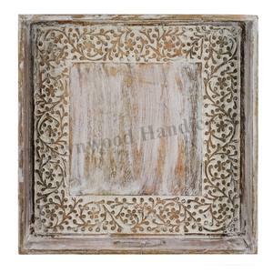Handcrafted Wooden <b>Trays</b> Bulk Supplier Premium Mango Wood Hand Carved Serving <b>Tray</b> for Home and Cafe Use at Affordable Price - Product Image 5